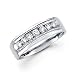 New 14k White Gold Mens Diamond Wedding Ring Band .49ct (G-H Color, SI2 Clarity)