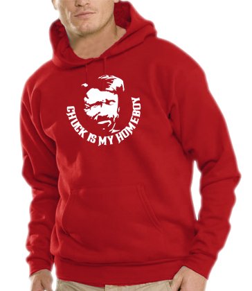 Touchlines Herren Kapuzen Sweatshirt Chuck Norris is my Homeboy, red, L, B7152 Preisvergleich