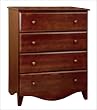 Emily Four Drawer Dresser in Coffee Finish By Da Vinci Baby Furniture