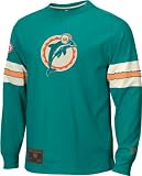 Miami Dolphins Gridiron Classics Throwback Logo Long Sleeve Jersey Crew - Small