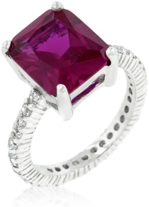 GT Design Princess Cut Pink Engagement Ring