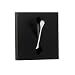 Adesso WK1110-01 Scoop Single Wall Hook, Black Finish with Chrome Hooks