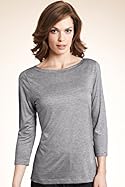  Autograph Slash Neck Mini Striped Jersey Top