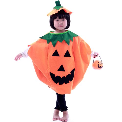 niceeshop(TM) Halloween Party Clothes And Hat ,Pumpkin Cosplay Suit For Kids