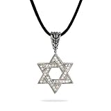 Eve's Addiction Bali Style CZ Star of David Necklace
