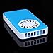 WoneNice Mini USB Bladeless Fan Rechargeable Ultra-Thin Handheld Creative Air Conditioning Fan, Battery Operated Summer Personal Pocket Fan, Sky Blue