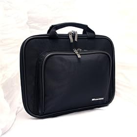 CaseCrown Premium Double Memory Foam Laptop Case with Extra Pocket (Nylon Black) for Toshiba NB205 Netbook Toshiba NB205