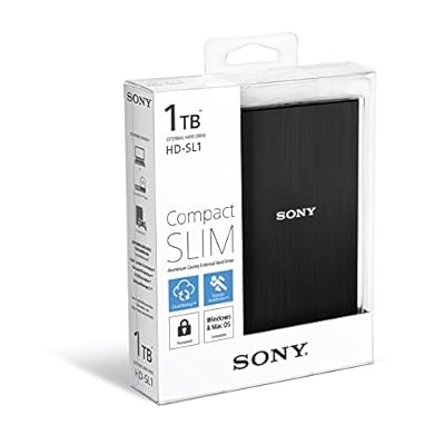 Sony HD-SL1 1TB External Slim Hard Disk (Black)