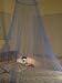 Blue Hoop Bed Canopy Mosquito Net Full Queen King