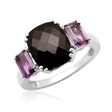 10k White Gold Checkerboard Cushion Cut Onyx Center w/ Octagonal Amethyst Ring 41sAmVNxZHL. SL160 10k White Gold Checkerboard Cushion Cut Onyx Center w/ Octagonal Amethyst Ring