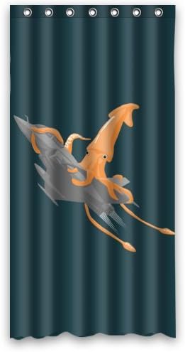 Octopus Bathroom Decor 100% Polyester Waterproof Shower Curtain 36" By 72"