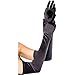NYKKOLA Dress up Cosplay Photo Props Long Satin Opera Gloves-Black