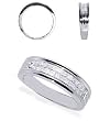 Magnificient 0.5 CTW Diamond Band 14 KT White Gold Ring