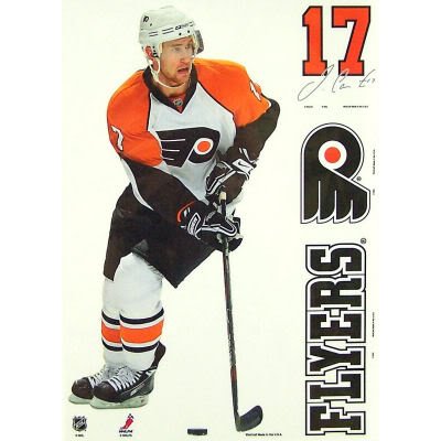 PHILADELPHIA FLYERS JEFF CARTER OFFICIAL WALL CAR DECAL SET (4)