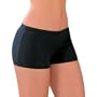 100% Stretch Nylon Low-Rise Boy Cut Cheerleading Brief Trunks, AXL, Black