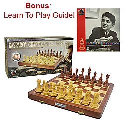 Kasparov Grandmaster Chess Set- Wooden Chess Pieces - Toys & Games > Chess Sets