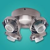 Hunter Fan 28344 4-Light Antique Pewter Fitter with Integrated Switch Housing