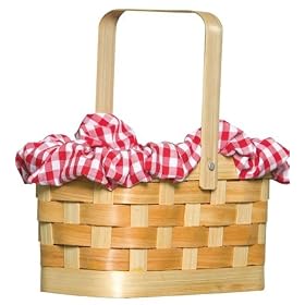 New Little Red Riding Hood Costume Purse Basket Handbag 7x4x6
