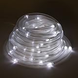 GreenLighting 32' Solar Power Christmas Rope Lights w/ 100 LED's (White)