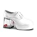 White Pimp Shoes with Dice Heel - Adult - X-Large (14) - Accessories & Makeup