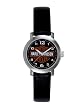 Harley Ladies Black Leather Stainless Steel Water Resistant Bulova Wristwatch