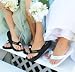 Large Black Personalized Flip Flops