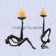 French style degas dancers statue candle holder stick