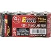 オーム電機 アルカリ乾電池 E force 単2形×4本パック LR14G/4S