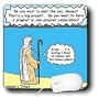 Rich Diesslins Religion Heaven Hell Cartoons - Moses Tolerates God s Humor - Mouse Pads