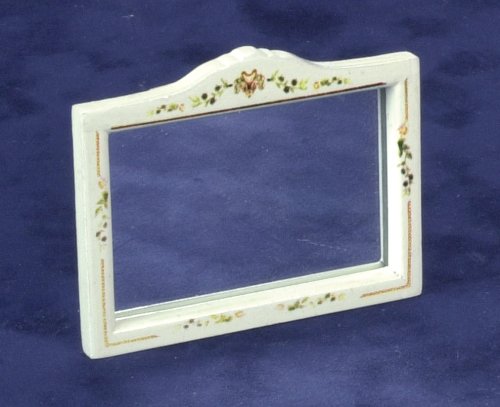 Childrens Toyshop  Toys : Cream Mirror wood Frame w/flower accent