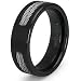 7.0mm Black Titanium Ring with Stainless Steel Cables (Sizes 7-12)