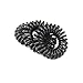 100pcs Spiral Elastic Hair Tie Bands Ponytail Holder - Black M