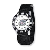 Disney Military Kids Coast Guard Black Velcro Band Time Teacher Watch
