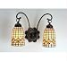 Exclusive By Meyda 14.5 Inch W Ivory Tiffany Acorn 2 Lt Sconce Wall Sconces
