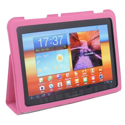 Pink Leather Case Cover Slim Smart Stand for Samsung Galaxy Tab 8.9 P7300 P7310