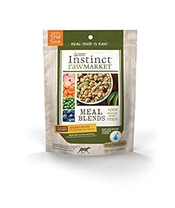 Nature's Variety Instinct Raw Market Grain-Free Freeze Dried Chicken Recipe Meal Blends for Dogs, 3 oz. Trial Size Bag