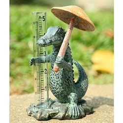 Gator with Umbrella Rain Gauge