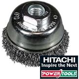 Hitachi Ø 80mm M14 Topfbürste mit Draht, 751313 Bürste [gewellt]