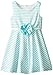Youngland Little Girls' Mint and White Stripe Ottoman Dress