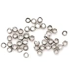 2mm Crimp Beads - 100PK/Silver