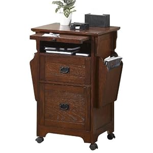 Craftsman Office Cart, 24W, MACINTOSH OAK