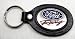 FORD RACING ENAMEL PEWTER/LEATHER KEYCHAIN