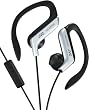 JVC Sports Ear Clip Headphones With Mic And Remote-Silver