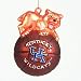 Kentucky Wildcats 5 Glass Mascot Basketball Ornament