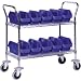 Quantum Storage Systems WRC2-1836-1285RD 2-Tier Complete Wire Mobile Cart System with 8 QP1285 Red QuickPick Bins, Chrome Finish, 18" Width x 36" Length x 37-1/2" Height