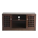 SEI Narita Espresso Media Stand with Enclosed Storage