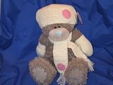 Me To You 12 Plush Tatty Teddy Bear in a White Beanie Hat and Scarf