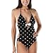 Xhilaration® Juniors Polka-Dot Print Monokini Swimsuit - Black/White