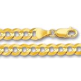 14K Yellow Gold Comfort Curb Chain Bracelet – Width 4.7mm – Length 8.5 Inch