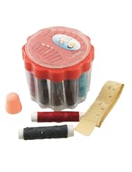From Amazon.com. Click for details:
 Sewing Thimble + 10 Needles + 10 Colors Thread Spools + 19 inch Measuring Tape Sewing Thimble + 10 Needles + 10 Colors Thread Spools + 19 inch Measuring Tape